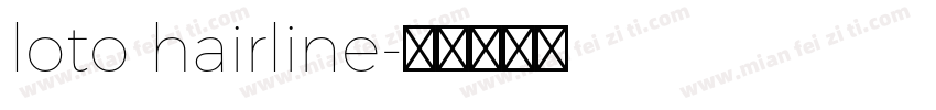 loto hairline字体转换